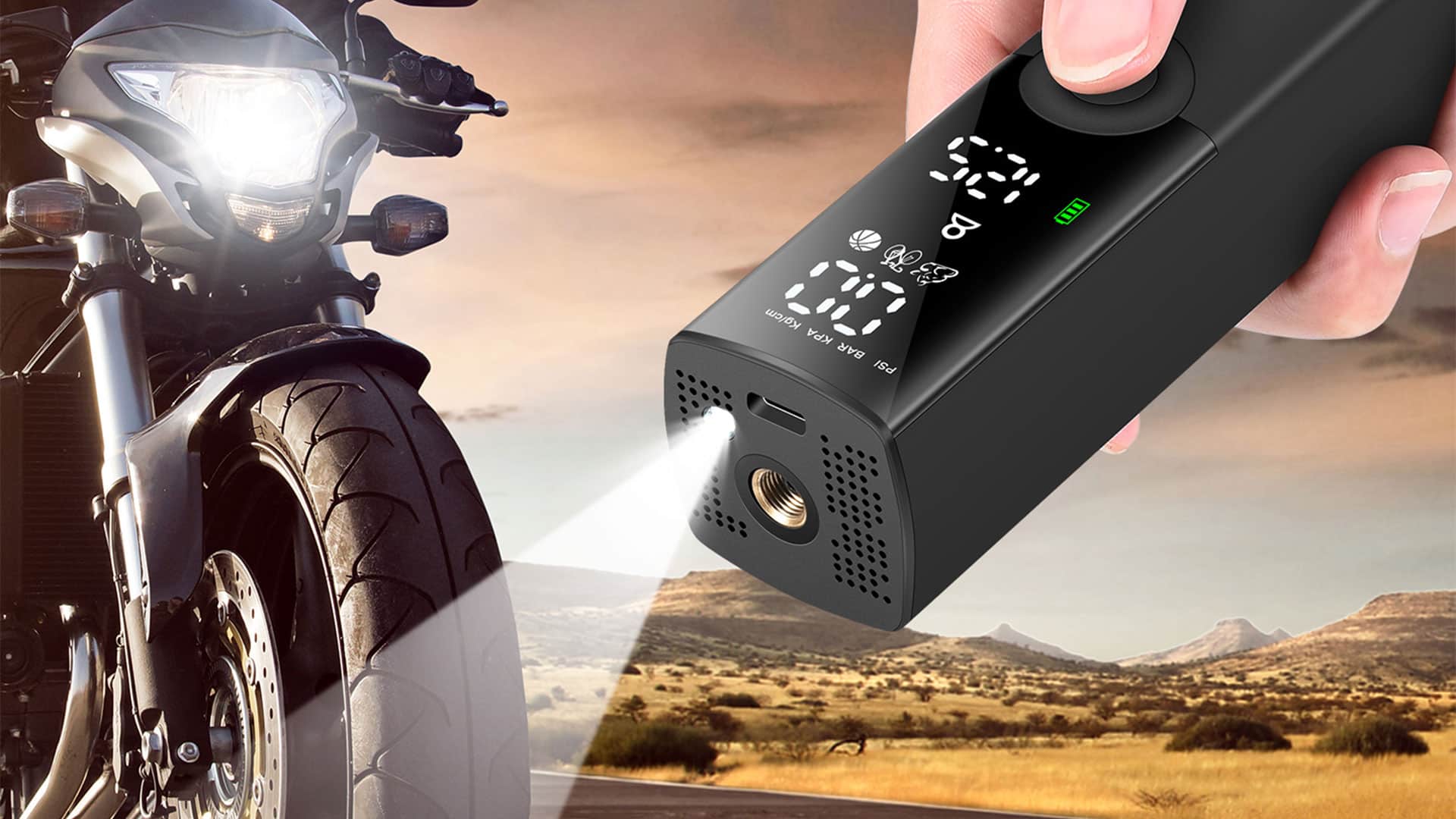 Portable Rechargeable Tire Inflator BP188