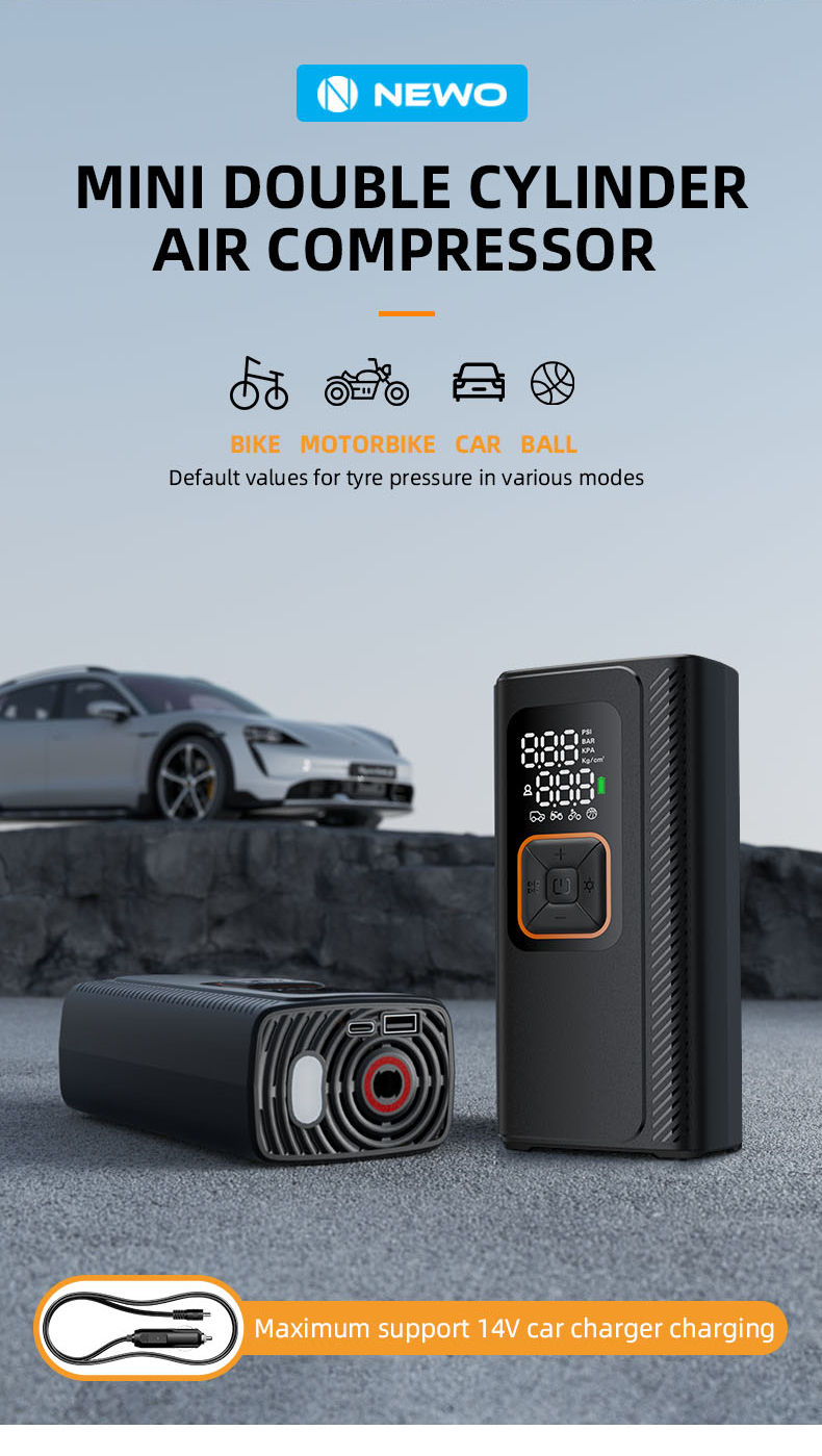 Portable Double Cylinder Vehicle Inflatable Pump A01